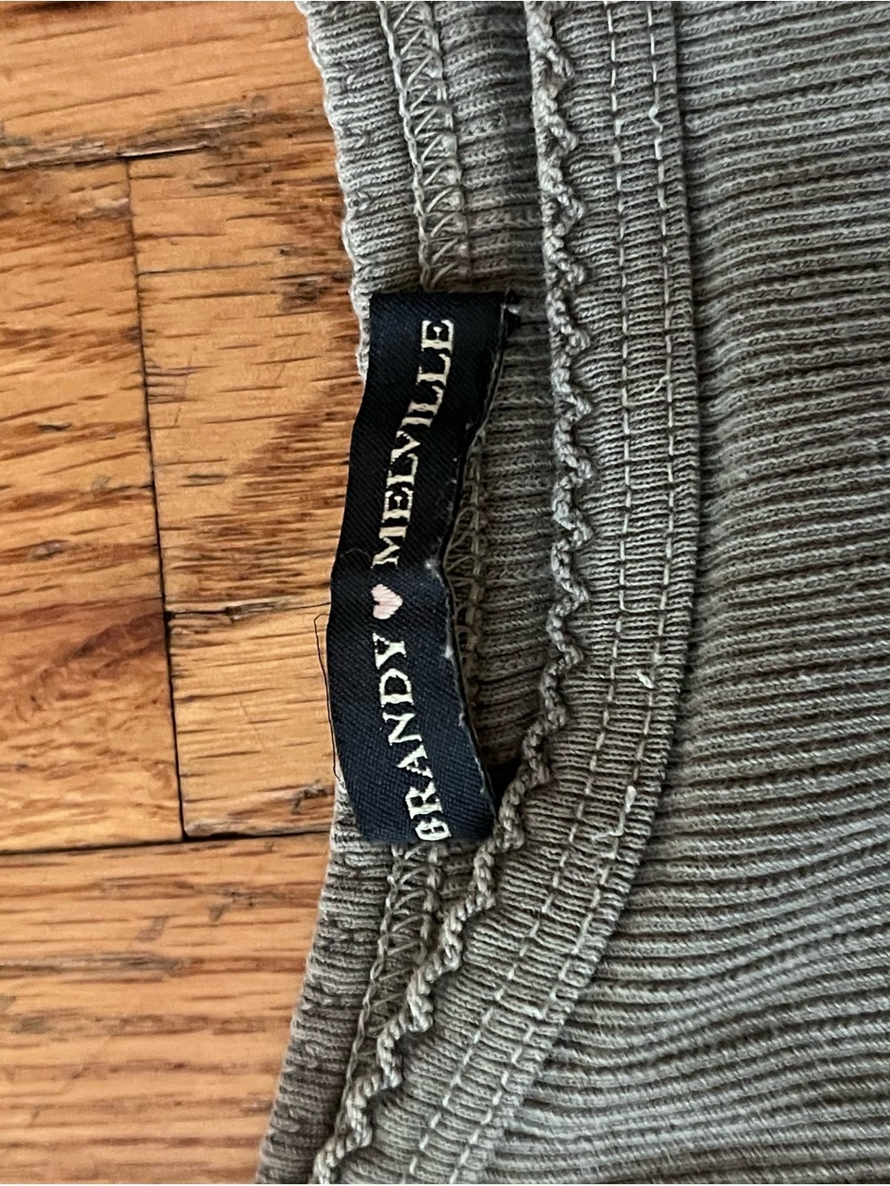 Brandy Melville ash gray Ribbed Tank Top